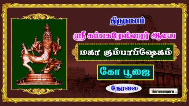 Photo of 🔴 Live – Thirubhuvanam Sri Kambahareswarar Temple Maha Kumbabhishegam | Ko Poojai | Thiruvaiyaru