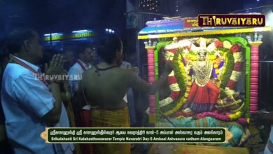 Photo of ஸ்ரீகாளஹஸ்தி ஸ்ரீ காளஹஸ்தீஸ்வரர் ஆலய நவராத்திரி நாள் – 5 அஸ்வாசுர வதம் அலங்காரம் | திருவையாறு