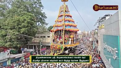 Photo of திருவண்ணாமலை ஸ்ரீ அருணாசலேஸ்வரர் கோயில் தேர்திருவிழா திரளான பக்தர்கள் வடம் பிடித்து தேரினை இழுத்தனர்