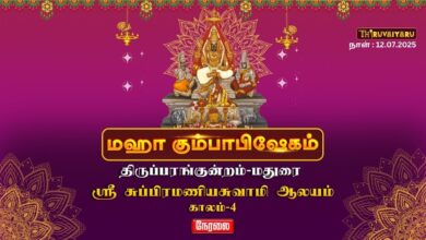 Photo of 🔴 LIVE: திருப்பரங்குன்றம் அருள்மிகு சுப்பிரமணியசுவாமி ஆலய மஹா கும்பாபிஷேகம் 2025 | காலம் – 4