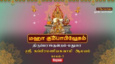 Photo of 🔴 LIVE: திருப்பரங்குன்றம் அருள்மிகு சுப்பிரமணியசுவாமி ஆலய மஹா கும்பாபிஷேகம் 2025 | காலம் – 5