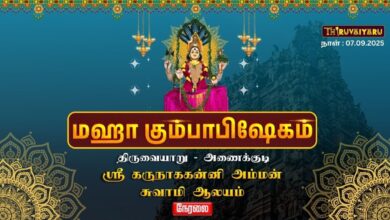 Photo of 🔴Live : திருவையாறு-அணைக்குடி ஸ்ரீ கருநாககன்னி அம்மன் ஆலய மஹா கும்பாபிஷேகம் | Maha Kumbabishekam