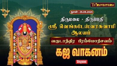 Photo of 🔴LIVE : திருமலை-திருப்பதி ஸ்ரீ வெங்கடேஸ்வரர் ஆலய வருடாந்திர பிரம்மோற்சவம் கஜ வாகனம் | Gaja Vahanam