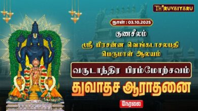Photo of 🔴குணசீலம் ஸ்ரீ பிரசன்ன வெங்கடாசலபதி பெருமாள் ஆலய வருடாந்திர பிரம்மோற்சவம் துவாதச ஆராதனை