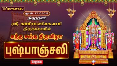 Photo of ЁЯФ┤LIVE : родро┐ро░рпБродрпНродрогро┐ ро╕рпНро░рпА роЪрпБрокрпНрокро┐ро░роорогро┐ропроЪрпБро╡ро╛рооро┐ роЖро▓роп роХроирпНрод роЪро╖рпНроЯро┐ родро┐ро░рпБро╡ро┐ро┤ро╛ рокрпБро╖рпНрокро╛роЮрпНроЪро▓ро┐ | Pushpanjali 2025