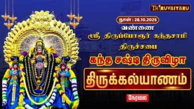 Photo of 🔴RECORDED : வண்ணை ஸ்ரீ திருப்போரூர் கந்தசாமி திருச்சபை கந்த சஷ்டி திருவிழா முருகர் திருக்கல்யாணம்