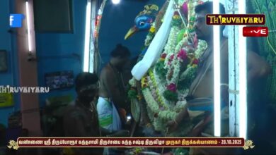 Photo of 🔴LIVE : வண்ணை ஸ்ரீ திருப்போரூர் கந்தசாமி திருச்சபை கந்த சஷ்டி திருவிழா முருகர் திருக்கல்யாணம்