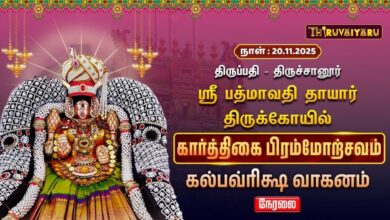 Photo of 🔴Live : திருப்பதி-திருச்சானூர் ஸ்ரீ பத்மாவதிதாயார் ஆலய கார்த்திகை பிரம்மோற்சவம் கல்ப விருட்ச வாகனம்