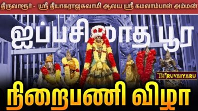 Photo of திருவாரூர் ஸ்ரீ தியாகராஜசுவாமி ஆலய ஐப்பசி மாத பூர நட்சத்திரம் கமலாம்பாள் அம்மனுக்கு நிறைபணி விழா