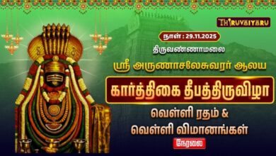 Photo of 🔴Live : திருவண்ணாமலை ஸ்ரீ அருணாசலேசுவரர் ஆலய தீபத் திருவிழா வெள்ளி ரதம் & வெள்ளி விமானங்கள்