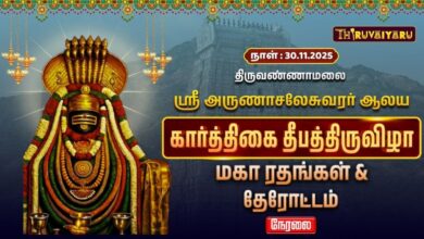 Photo of 🔴Live :திருவண்ணாமலை ஸ்ரீ அருணாசலேசுவரர் ஆலய தீபத் திருவிழா மகா ரதங்கள் & தேரோட்டம்