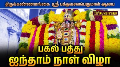 Photo of திருவாரூர் – திருக்கண்ணமங்கை ஸ்ரீ பக்தவசலபெருமாள் ஆலய பகல் பத்து 5 ஆம் நாள் விழா | Thiruvaiyaru