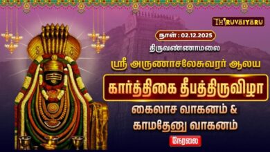 Photo of 🔴Live : திருவண்ணாமலை ஸ்ரீ அருணாசலேசுவரர் ஆலய கார்த்திகை தீபத் திருவிழா கைலாச வாகனம் & காமதேனு வாகனம்