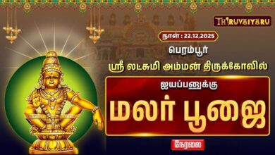 Photo of 🔴Live : பெரம்பூர் ஸ்ரீ லட்சுமி அம்மன் ஆலய ஐயப்பன் மலர் பூஜை | Ayyappan Malar Poojai