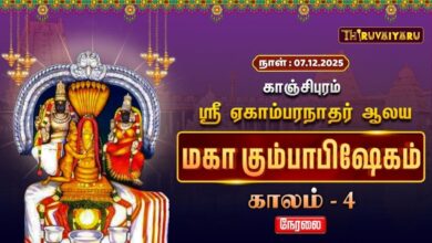Photo of 🔴Live : காஞ்சிபுரம் ஸ்ரீ ஏகாம்பரநாதர் ஆலய மகா கும்பாபிஷேகம் காலம் – 5 | Kaalam – 5