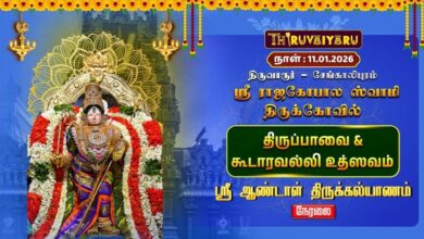 Photo of 🔴Live : திருவாரூர் – சேங்காலிபுரம் ஸ்ரீ ராஜகோபால ஸ்வாமி ஆலய  திருப்பாவை ஸ்ரீ ஆண்டாள் திருக்கல்யாணம்