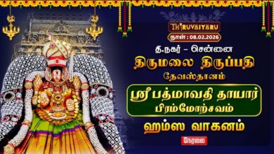 Photo of 🔴Live: திருமலை திருப்பதி தேவஸ்தானம் – சென்னை தி.நகர் ஸ்ரீ பத்மாவதி தாயார் பிரம்மோற்சவம் ஹம்ஸ வாகனம்