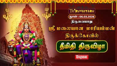 Photo of 🔴Live : திருவையாறு ஸ்ரீ மலையாள மாரியம்மன் ஆலய தீமிதி திருவிழா | Theemithi Thiruvizha