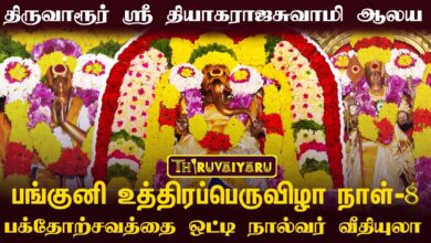 Photo of திருவாரூர் ஸ்ரீ தியாகராஜசுவாமி ஆலய பங்குனி உத்திரப்பெருவிழா நாள்-8 பக்தோற்சவம் நால்வர் வீதியுலா