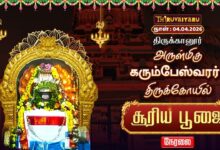 Photo of 🔴LIVE : திருக்கானூர் ஸ்ரீ கரும்பேஸ்வரர் ஆலய சூரிய பூஜை | Surya Pooja