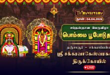 Photo of 🔴LIVE : அய்யம்பேட்டை – சக்கராப்பள்ளி ஸ்ரீ சக்கரவாகேஸ்வரர் சப்தஸ்தான பெருவிழா பொம்மை பூ போடுதல்