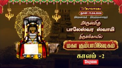 Photo of 🔴LIVE : திருவாரூர் – திருத்தலையூர் ஸ்ரீ பாலேஸ்வர ஸ்வாமி ஆலய மகா கும்பாபிஷேகம் காலம்-2 | Kaalam-2