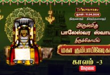 Photo of 🔴LIVE : திருவாரூர் – திருத்தலையூர் ஸ்ரீ பாலேஸ்வர ஸ்வாமி ஆலய மகா கும்பாபிஷேகம் காலம்-3 | Kaalam-3