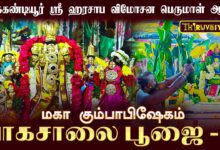 Photo of திருக்கண்டியூர் ஸ்ரீ ஹரசாப விமோசன பெருமாள் ஆலய மகா கும்பாபிஷேகம் யாகசாலை பூஜை – 2 | Thiruvaiyaru