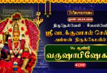 Photo of 🔴LIVE : திருநெல்வேலி – சீவலப்பேரி ஸ்ரீ வடக்குவாசல் செல்வி அம்மன் திருக்கோவில் 9ம் ஆண்டு வருஷாபிஷேகம்