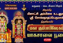 Photo of 🔴LIVE : மதுரை – வெ. மீனாட்சிபுரம் ஸ்ரீ சொக்கநாதப்பெருமான் ஆலய மகா கும்பாபிஷேகம் யாகசாலை பூஜை