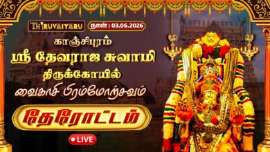 Photo of 🔴LIVE : காஞ்சிபுரம் ஸ்ரீ தேவராஜ சுவாமி திருக்கோயில் வைகாசி பிரம்மோற்சவம் தேரோட்டம் | Therottam