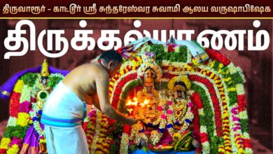 Photo of திருவாரூர் – காட்டூர் ஸ்ரீ சுந்தரேஸ்வர சுவாமி ஆலய வருஷாபிஷேக திருக்கல்யாணம் | Thirukalyanam