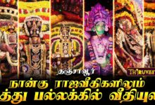 Photo of தஞ்சாவூர் நான்கு ராஜவீதிகளிலும் முத்துப் பல்லக்கில் வீதியுலா | Muthu Pallakku Veethiyula