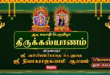 Photo of 🔴LIVE : திருவாரூர் ஸ்ரீ தியாகராஜசுவாமி ஆலய ஆடி சுவாதி பெருவிழா திருக்கல்யாணம் | Thirukalyanam