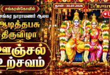 Photo of 🔴LIVE : சங்கரன்கோவில் ஸ்ரீ சங்கர நாராயணர் ஆலய ஆடித்தபசு திருவிழா ஊஞ்சல் உற்சவம் | Oonjal Utsavam