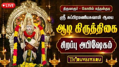 Photo of 🔴LIVE : திருவாரூர் – கோயில் கந்தன்குடி ஸ்ரீ சுப்பிரமணியசுவாமி ஆலய ஆடி கிருத்திகை சிறப்பு அபிஷேகம்