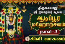 Photo of திருவையாறு ஸ்ரீ ஐயாறப்பர் ஆலய ஆடிப்பூர மஹோற்சவம் நாள்–3 கிளி வாகனம் | Day-3