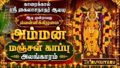 Photo of காரைக்கால் ஸ்ரீ கைலாசநாதர் ஆலய ஆடி 3வது வெள்ளிக்கிழமை அம்மன் மஞ்சள் காப்பு அலங்காரம் | Manjal Kaappu