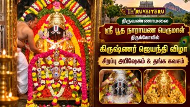 Photo of திருவண்ணாமலை ஸ்ரீ பூத நாராயண பெருமாளுக்கு தங்க கவச அலங்காரம் கிருஷ்ணர் ஜெயந்தி சிறப்பு அபிஷேகம்