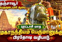 Photo of தஞ்சாவூர் ஸ்ரீ பெருவுடையார் ஆலய புரட்டாசி மாத பிரதோஷம் மகாநந்தி பெருமானுக்கு சிறப்பு பிரதோஷ வழிபாடு
