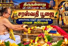 Photo of திருநள்ளாறு ஸ்ரீ சனிபகவான் ஆலய சரஸ்வதி பூஜை ஓலைச்சுவடி மற்றும் புத்தகங்களுக்கு பாவன அபிஷேகம்